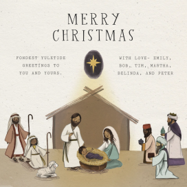 O Holy Night - Christmas Card by Merrilee Liddiard