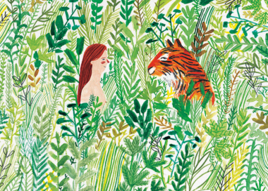 Tiger Meeting (Lizzy Stewart) - Greeting Card by Red Cap Cards