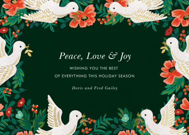 Peace Doves - Christmas Card by Rifle Paper Co.