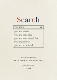 Really Real Search Results - Greeting Card by Derek Blasberg