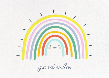 Rainbow Smile - Greeting Card by Little Cube