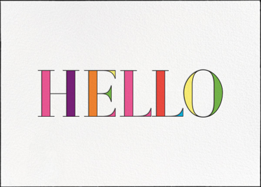 Rainbow Hello - Greeting Card by kate spade new york