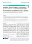 Research paper thumbnail of Antibiotic resistance pattern and frequency of cagA and vacA genes in Helicobacter pylori strains isolated from patients in Tabriz city, Iran