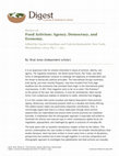 Research paper thumbnail of Food Activism: Agency, Democracy, and Economy