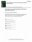 Research paper thumbnail of Learning to Learn: Drawing Students' Attention to Ideas about Learning