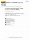 Research paper thumbnail of Evaluation of river mouth dynamics along the Eastern Cape coastline, South Africa