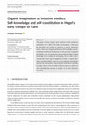 Research paper thumbnail of Organic imagination as intuitive intellect: Self-knowledge and self-constitution in Hegel's early critique of Kant