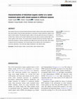 Research paper thumbnail of Characterization of dissolved organic matter at a water treatment plant with closed systems in different seasons