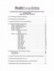 Research paper thumbnail of Continuing education course appendices (Treatment manual)