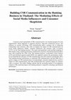 Research paper thumbnail of Building CSR Communication in the Banking Business in Thailand: The Mediating Effects of Social Media Influencers and Consumer Skepticism