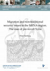 Research paper thumbnail of Migration and non-traditional security issues in the MENA-region. The case of pre-revolt Syria