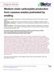 Research paper thumbnail of Medium chain carboxylate production from cassava wastes pretreated by ensiling