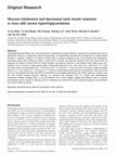 Research paper thumbnail of Glucose intolerance and decreased early insulin response in mice with severe hypertriglyceridemia