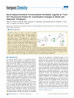 Research paper thumbnail of Boron-Dipyrromethene-Functionalized Hemilabile Ligands as “Turn-On” Fluorescent Probes for Coordination Changes in Weak-Link Approach Complexes