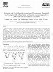 Research paper thumbnail of Synthesis and photophysical properties of luminescent rhenium(I) and manganese(I) polypyridine complexes containing pendant 1,3,4-oxadiazole/triarylamine assemblies