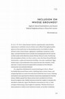 Research paper thumbnail of Inclusion on Whose Grounds?