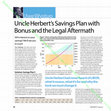 Research paper thumbnail of Uncle Herbert's Savings Plan with Bonus and the Legal Aftermath