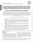 Research paper thumbnail of Towards achievement of Sustainable Development Goal 3: multilevel analyses of demographic and health survey data on health insurance coverage and maternal healthcare utilisation in sub-Saharan Africa