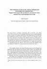 Research paper thumbnail of »Die Erhebung zu Gott ist für sich das Aufheben der Einseitigkeit der Subjektivität«. Hegels Vorlesungen über die Beweise vom Dasein Gottes anhand einer methodologischen Frage