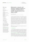 Research paper thumbnail of Bibliometric, network, and thematic mapping analyses of metaphor and discourse in COVID-19 publications from 2020 to 2022