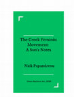 Research paper thumbnail of The Greek Women's movement A Son's Notes