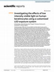 Research paper thumbnail of Investigating the effects of low intensity visible light on human keratinocytes using a customized LED exposure system