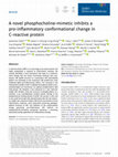 Research paper thumbnail of A novel phosphocholine‐mimetic inhibits a pro‐inflammatory conformational change in C‐reactive protein