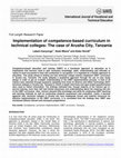 Research paper thumbnail of Implementation of competence-based curriculum in technical colleges: The case of Arusha City, Tanzania