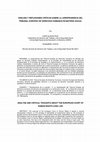 Research paper thumbnail of Análisis y reflexiones críticas sobre la jurisprudencia del Tribunal Europeo de Derechos Humanos en materia social