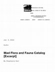 Research paper thumbnail of "Mad Flora and Fauna Catalog [Excerpt]" in Zoeglossia Poem of the Week