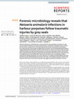 Research paper thumbnail of Forensic microbiology reveals that Neisseria animaloris infections in harbour porpoises follow traumatic injuries by grey seals