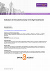 Research paper thumbnail of Indicators for Circular Economy in the Agri-food Sector