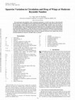 Research paper thumbnail of Spanwise Variation in Circulation and Drag of Wings at Moderate Reynolds Number