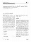 Research paper thumbnail of Performance Analysis of Fuzzy-PID Controller for Blood Glucose Regulation in Type-1 Diabetic Patients