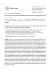 Research paper thumbnail of Nursing staff fatigue and burnout during the COVID-19 pandemic in Greece