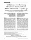 Research paper thumbnail of Trabajo infantil y dificultades severas de funcionamiento y discapacidad en niños y adolescentes mexicanos de 5-17 años