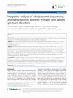 Research paper thumbnail of Integrated analysis of whole-exome sequencing and transcriptome profiling in males with autism spectrum disorders