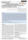 Research paper thumbnail of Learning from health care in other countries: the prospect of comparative research