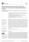 Research paper thumbnail of Effects of Onion Residue, Bovine Manure Compost and Compost Tea on Soils and on the Agroecological Production of Onions