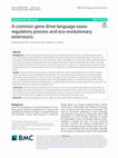 Research paper thumbnail of A common gene drive language eases regulatory process and eco-evolutionary extensions