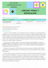 Research paper thumbnail of Course description Glotopolítica del español: Lenguas, poder y desigualdad