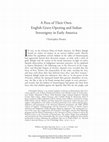 Research paper thumbnail of A Peru of Their Own: English Grave-Opening and Indian Sovereignty in Early America