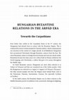 Research paper thumbnail of Hungarian-Byzantine relations in the Árpád era