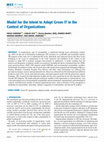 Research paper thumbnail of Model for the Intent to Adopt Green IT in the Context of Organizations