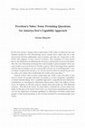 Research paper thumbnail of Freedom's Value: Some Persisting Questions for Amartya Sen's Capability Approach