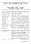 Research paper thumbnail of Evaluation of salivary gland ultrasonography in primary Sjögren's syndrome: does it reflect clinical activity and outcome of the disease?