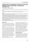 Research paper thumbnail of Headache With Local Application Of Glyceryl Trinitrate And Diltiazem In Chronic Anal Fissure: A Randomized Controlled Trial