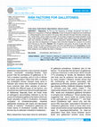 Research paper thumbnail of Risk Factors for Gallstones; is 5 F Mnemonic Still Valid?