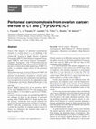 Research paper thumbnail of Peritoneal carcinomatosis from ovarian cancer: the role of CT and [18F]FDG-PET/CT