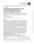 Research paper thumbnail of Identifying emerging phenomenon in long temporal phenotyping experiments